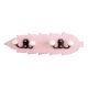 Pink Black Double Loop Ceramic Iron Wooden Hooks